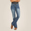 Ariat R.E.AL. Mid rise stretch icon stackable straight leg jean for ladies - HorseworldEU