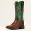 Ariat Round up wide square toe stretchfit Western boot for ladies