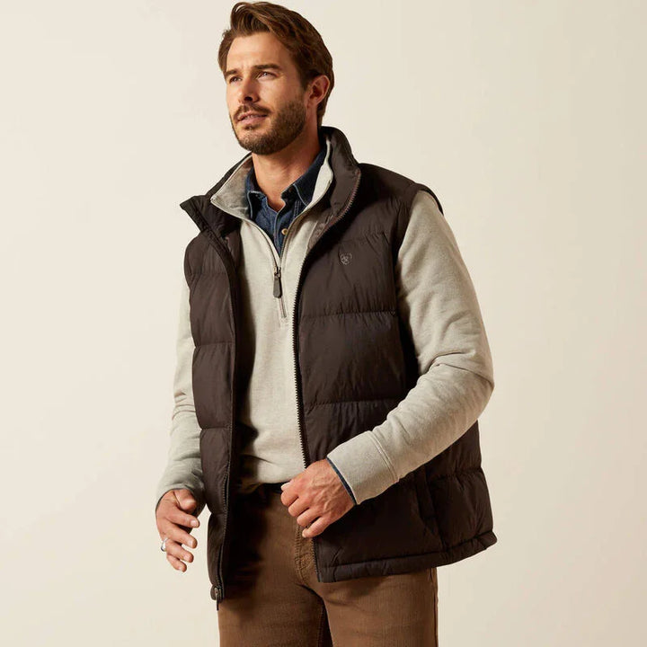 Ariat ultra puff down vest for men