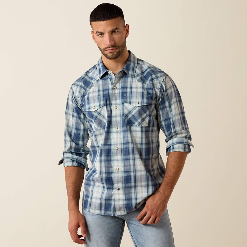 Ariat retro heathcliff fitted western snap shirt