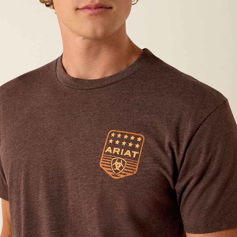 Ariat stripe patriotic badge t-shirt