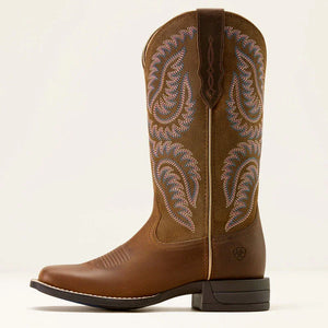 Ariat bottes wester cattle caite wide square toe pour dames