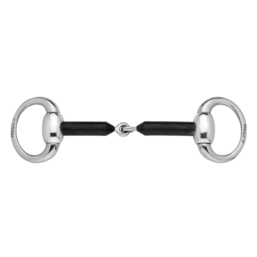 Herm. Sprenger Eggbutt bit 16 mm hard carbon with oval stainless steel rings - Stainless steel 40861