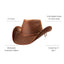 America hat makers Hollywood | Heren leren cowboyhoed